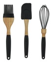 SPATULE, tamper, štetec, silikón, ČIERNA scandi