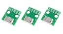 Micro USB to PCB adaptér 5 pin 3 ks