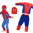 SPIDERMAN OUTFIT KOSTÝM JEDNORÁZOVÝ KARNEVALOVÝ PLES MAJSTERSKÉHO PLESU 5-9 ROKOV