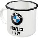 Smaltovaný kovový hrnček BMW Drivers Only