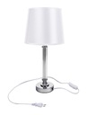 Biela nočná stojaca lampa do glamour spálne 46cm