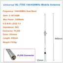 NL-770S dvojpásmové UHF/VHF 144/430 MHz 150 W rádio