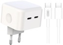 Uhlová sieťová nabíjačka XO-L102 2xUSB-C 35W USB-C kábel