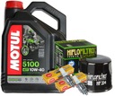 HF204 SADA OLEJOV MOTUL 5100 10W40 4L CPR8EA-9x2 HONDA CBR500 CBR 500 13-18