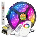 SET RGB multi LED pás 5m + napájanie diaľkového ovládača