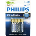 AAA LR03 BATÉRIE 4 ks Súprava PHILIPS Pevné batérie VYDRŽUJÚ DLHO