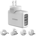 VOOMY Modular Universal Travel Plug 170+ Countries, so 4 USB