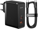 Baseus GaN5 Pro rýchla nabíjačka USB-C +USB 100W