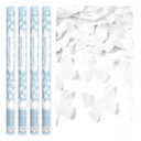 4 kusy vystreľovacích trubíc CONFEETTI CANnon TUBES White Butterflies 80 cm