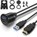 PREdlžovací kábel 2 MB USB 3.0 HDMI ZÁSUVKA MONTÁŽNY PANEL