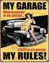 Metal Poster USA My Garage My Rules Darček