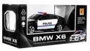 Autíčko BMW X6 - POLÍCIA na diaľkové ovládanie, mierka 1:24