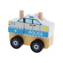 Trefl 61767 AUTO drevené BLOKY POLICE