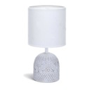 Stolná lampa 26x13x13cm, biela, keramické vzory