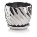 Silver Mirror Ceramic Pot pr. 18 cm