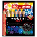 STABILO WOODY pastelky s strúhadlom (6 kusov)