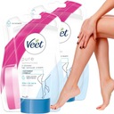 VEET Sprchový depilačný krém pre citlivú pokožku 2x 135 ml s Aloe