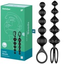 Sada análnych guličiek Love Beads - 2 ks, Black Silicone Satisfyer