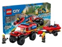 LEGO CITY 60412 TERÉNNE HASIČSKÉ VOZIDLO SO ZÁCHRANNÝM LOĎOM súprava kociek +5