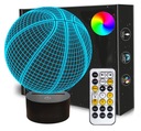 Nočná lampa 3D LED BASKETBAL USB + RGB REMOTE