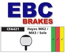 Cyklistické podložky EBC Hayes Sole GX2 MX2 MX3 CFA421R