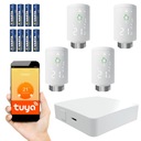 4x SMART ovládač s termostatickou hlavicou + WiFi brána Zigbee 3.0 Tuya