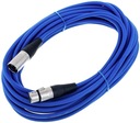 XLR XLR mikrofónový kábel 10 m 0,22 mm AWG 24 modrý