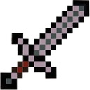 Prestrojenie na čierny karnevalový licenčný meč Minecraft Sword Netherite