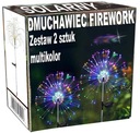 SOLAR záhradné svietidlo FIREWORK LED púpava x2