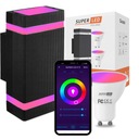 Elevačné svietidlo Záhradné nástenné svietidlo LED Smart 2x GU10 RGB Tuya SuperLED