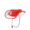 Bielo-červený kovbojský klobúk pre fanúšika