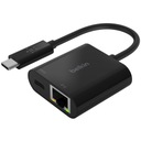 Belkin - Adaptér s nabíjaním, USB-C / Ethernet