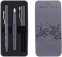 Plniace pero + darčeková sada pier FABER-CASTELL Grip Dapple Grey