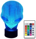 3D LED USB LAMPA UFO ALIEN ALIEN NOČNÁ LAMPA DIAĽKOVÉ