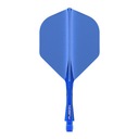 Winmau Fusion Shaft s Fluoro Blue Feather Blue Fluo Short