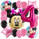 SÚPRAVA BALÓNOV MINNIE MOUSE MINNIE BALÓN ČÍSLO 4 ŠTYRI ROKY ŠTVRTÉ NARODENINY