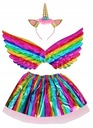 UNICORN OUTFIT KOSTÝM WINGS TUTU ČELENKA 3v1 98 104 110 116 122