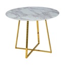 Stôl CARAT 100 - MDF, zlatá podnož