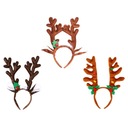 3ks Xmas Antlers gumičky do vlasov Stage Deer Props