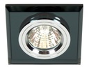 Stropné kovanie GLASS BLACK sklo LED GU10 P/T