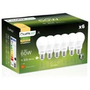 6x E27 LED žiarovka 8W = 60W 806lm 3000K TEPLÁ BIELA ​​PREMIUM EMC2 LUMILED