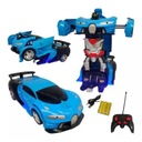 MODRÉ RC AUTO 2V1 ROBOT PREMENUJE PRE CHLAPCA