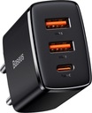 Baseus CCXJ-E01 2x USB-A 1x USB-C 3A nabíjačka