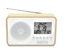 RETRO RÁDIO HODINY Gotie GRA110 BIELY LCD