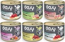 Oasy Grain Free mokré krmivo pre psov MIX OF FLAVOURS - bez obilnín - barf - 6 x 200 g