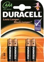 DURACELL BATÉRIA ALKALINE BASIC LR03/AAA MN2400 4BP Blister *4