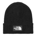 Zimná čierna čiapka The North Face Logo Box Cuff Beanie Black, univerzálna veľkosť.