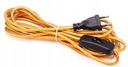 Pletený kábel, 2,5 m, kábel so zlatým vypínačom
