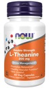 NOW L-Theanín 100% prírodný Theanín 200 mg 60 kapsúl