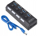 AKTÍVNY USB HUB SPLITTER 4 USB 3.0 PORTY 5Gb/s